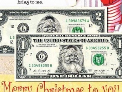 Foto: Uang Dollar Santa (Reddit)